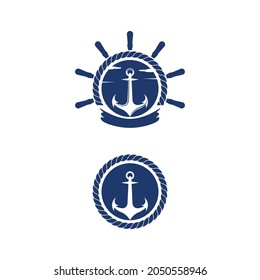 Anchor icon Logo Template vector illustration