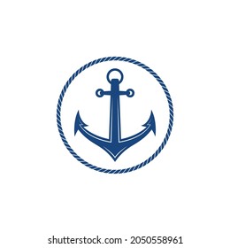 Anchor icon Logo Template vector illustration