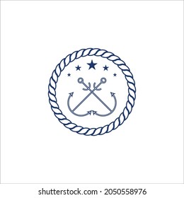 Anchor icon Logo Template vector illustration