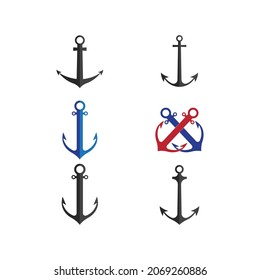 Anker-Symbol-Logo-Vorlage, Vektorgrafik