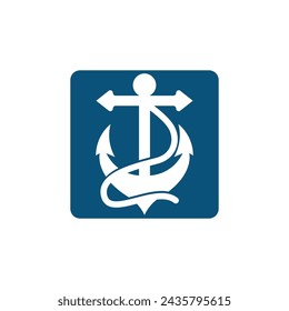 Anchor icon Logo Template vector illustration