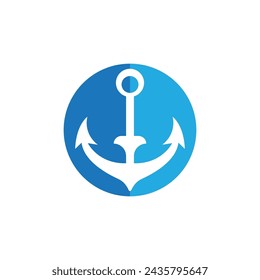 Anchor icon Logo Template vector illustration