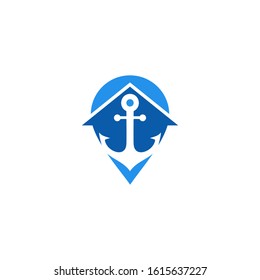 anchor icon logo vector design