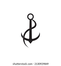 Anchor icon logo vector design
