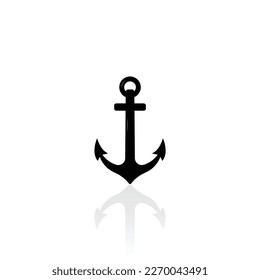 Anchor icon or logo vector graphics
