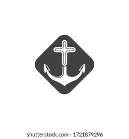 Anchor  icon Logo  vector  illustration design
