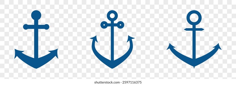 Anchor icon. Anchor marine icon.