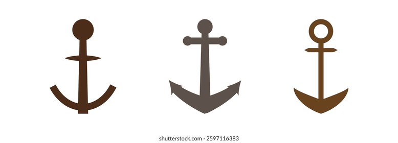 Anchor icon. Anchor marine icon.