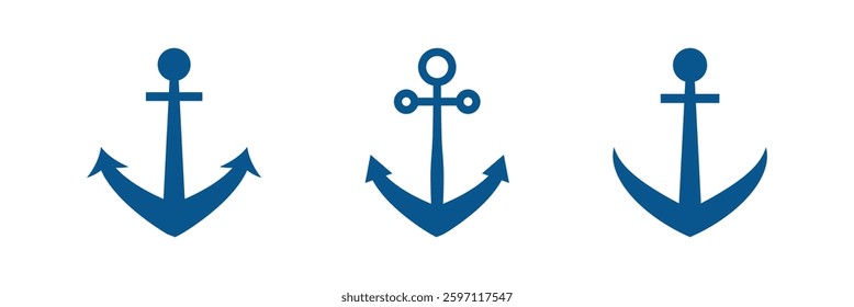Anchor icon. Anchor marine icon isolated on white background. Anchor symbol. Anchor icon simple sign. Eps 10.