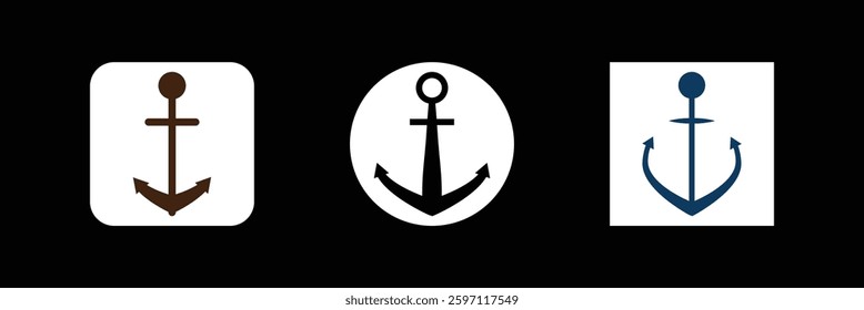 Anchor icon. Anchor marine icon isolated on white background. Anchor symbol. Anchor icon simple sign. Eps 10.