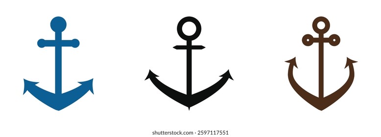 Anchor icon. Anchor marine icon isolated on white background. Anchor symbol. Anchor icon simple sign. Eps 10.
