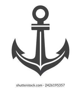 Anchor icon. Anchor marine icon. simple illustration graphic doodle black design