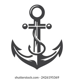 Anchor icon. Anchor marine icon. simple illustration graphic doodle black design