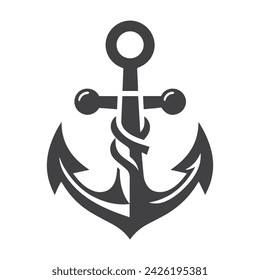 Anchor icon. Anchor marine icon. simple illustration graphic doodle black design