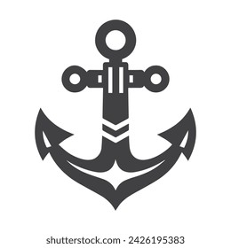 Anchor icon. Anchor marine icon. simple illustration graphic doodle black design