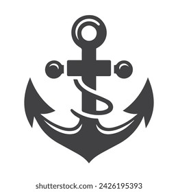 Ankersymbol. Anker Marine-Ikone. einfache Illustration Grafik Doodle schwarzes Design