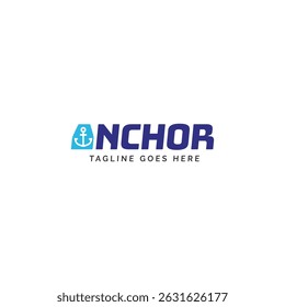 Anchor icon. Anchor marine icon. Simple nautical anchor logo design.
