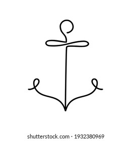 Anchor drawing Royalty Free Stock SVG Vector