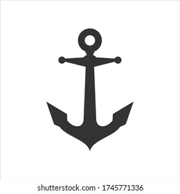Anchor icon Nautical maritime sea ocean boat illustration symbol