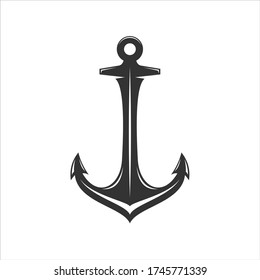 Anchor icon Nautical maritime sea ocean boat illustration symbol