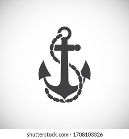 Anchor icon on background for graphic and web design. Creative illustration concept symbol for web or mobile app.