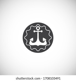 Anchor icon on background for graphic and web design. Creative illustration concept symbol for web or mobile app.