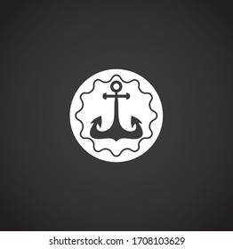 Anchor icon on background for graphic and web design. Creative illustration concept symbol for web or mobile app.