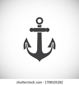 Icono de ancla en segundo plano para diseño gráfico y web. Símbolo de concepto de ilustración creativa para aplicación web o móvil.