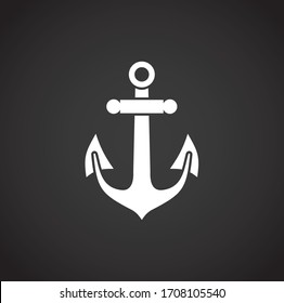 Icono de ancla en segundo plano para diseño gráfico y web. Símbolo de concepto de ilustración creativa para aplicación web o móvil.