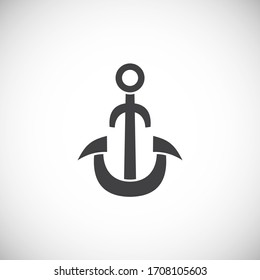 Anchor icon on background for graphic and web design. Creative illustration concept symbol for web or mobile app.