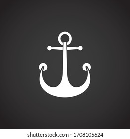 Anchor icon on background for graphic and web design. Creative illustration concept symbol for web or mobile app.