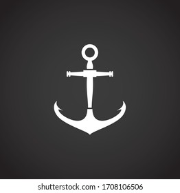 Anchor icon on background for graphic and web design. Creative illustration concept symbol for web or mobile app.