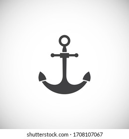 Anchor icon on background for graphic and web design. Creative illustration concept symbol for web or mobile app.
