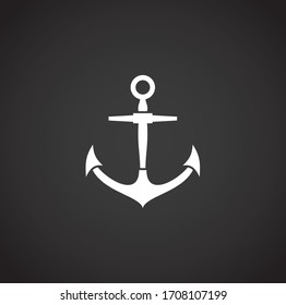 Anchor icon on background for graphic and web design. Creative illustration concept symbol for web or mobile app.