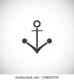 Anchor icon on background for graphic and web design. Creative illustration concept symbol for web or mobile app.