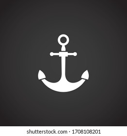 Icono de ancla en segundo plano para diseño gráfico y web. Símbolo de concepto de ilustración creativa para aplicación web o móvil.
