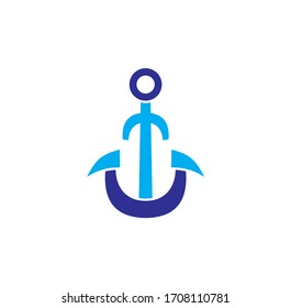 Anchor icon on background for graphic and web design. Creative illustration concept symbol for web or mobile app.