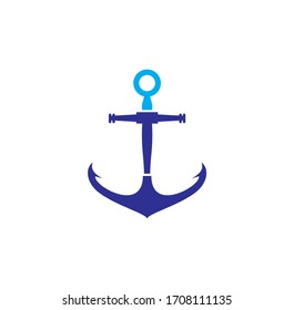 Icono de ancla en segundo plano para diseño gráfico y web. Símbolo de concepto de ilustración creativa para aplicación web o móvil.