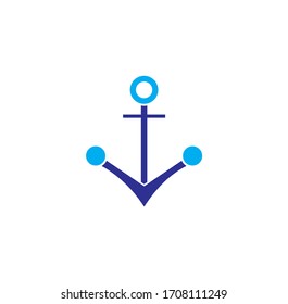 Anchor icon on background for graphic and web design. Creative illustration concept symbol for web or mobile app.