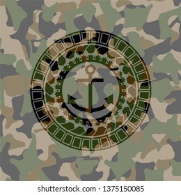 anchor icon on camo texture