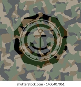 anchor icon on camo texture