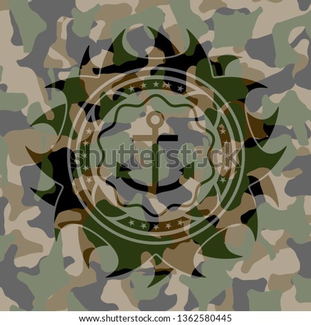 anchor icon on camo texture