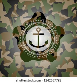 anchor icon on camouflaged texture