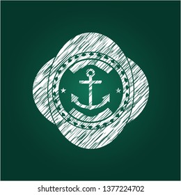 anchor icon on chalkboard