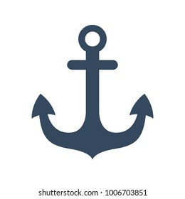 Anchor icon on white background. Vector illustration