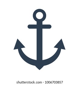 Anchor icon on white background. Vector illustration