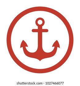 Anchor icon on white background. Vector illustration