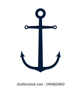 Anchor icon on white background. Vector illustration flat style