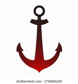Anchor icon on a white background. Vector illustration