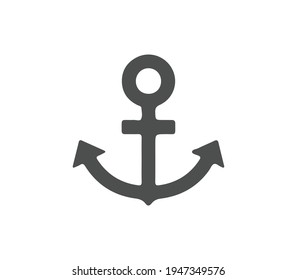 Anchor icon on white background. Vector illustration